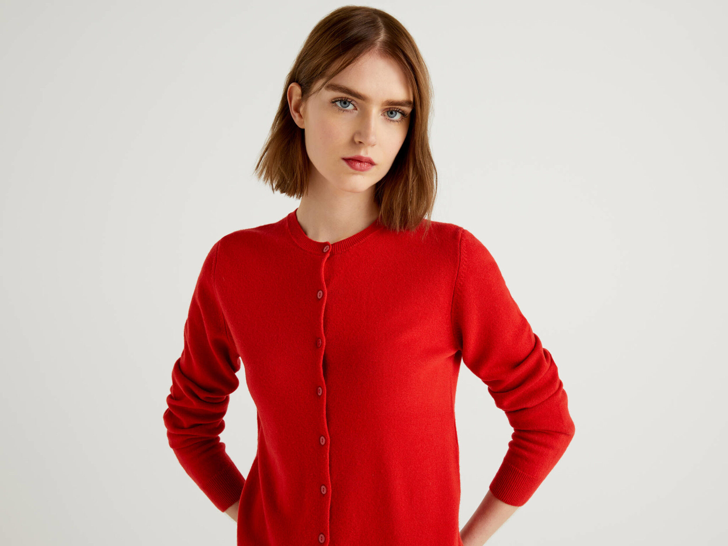 Red wool jumper womens Clearance