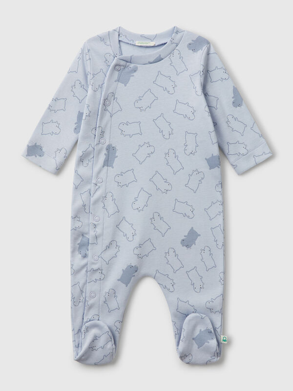 Long onesie with floral print New Born (0-18 months)