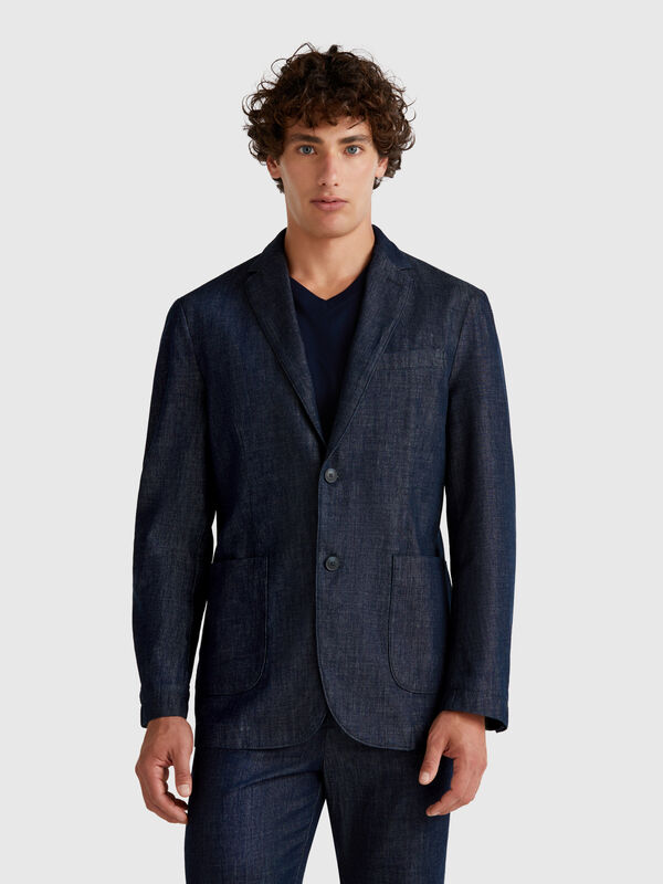 Chambray blazer Men
