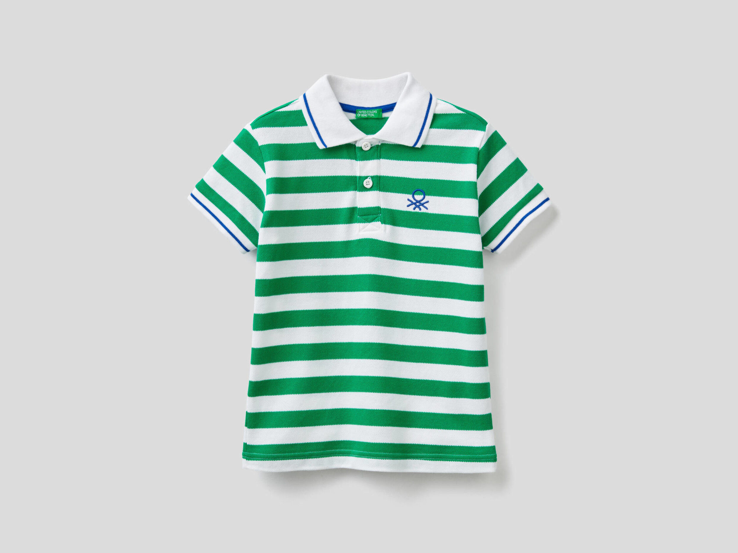 Green and white striped polo clearance