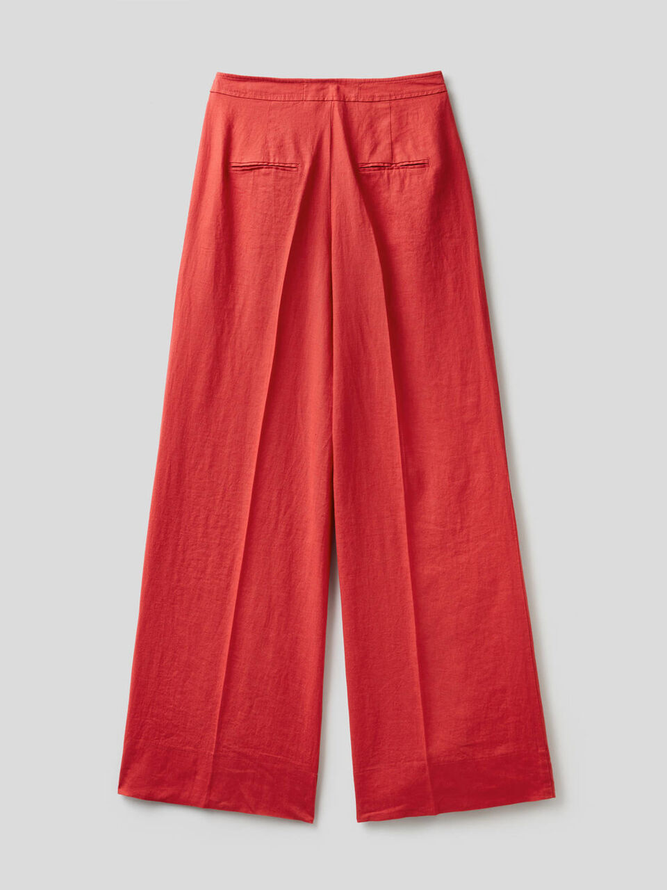 Palazzo trousers in 100% linen image number null