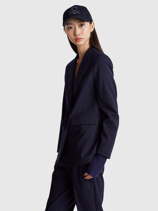 Pinstripe blazer in viscose blend Women
