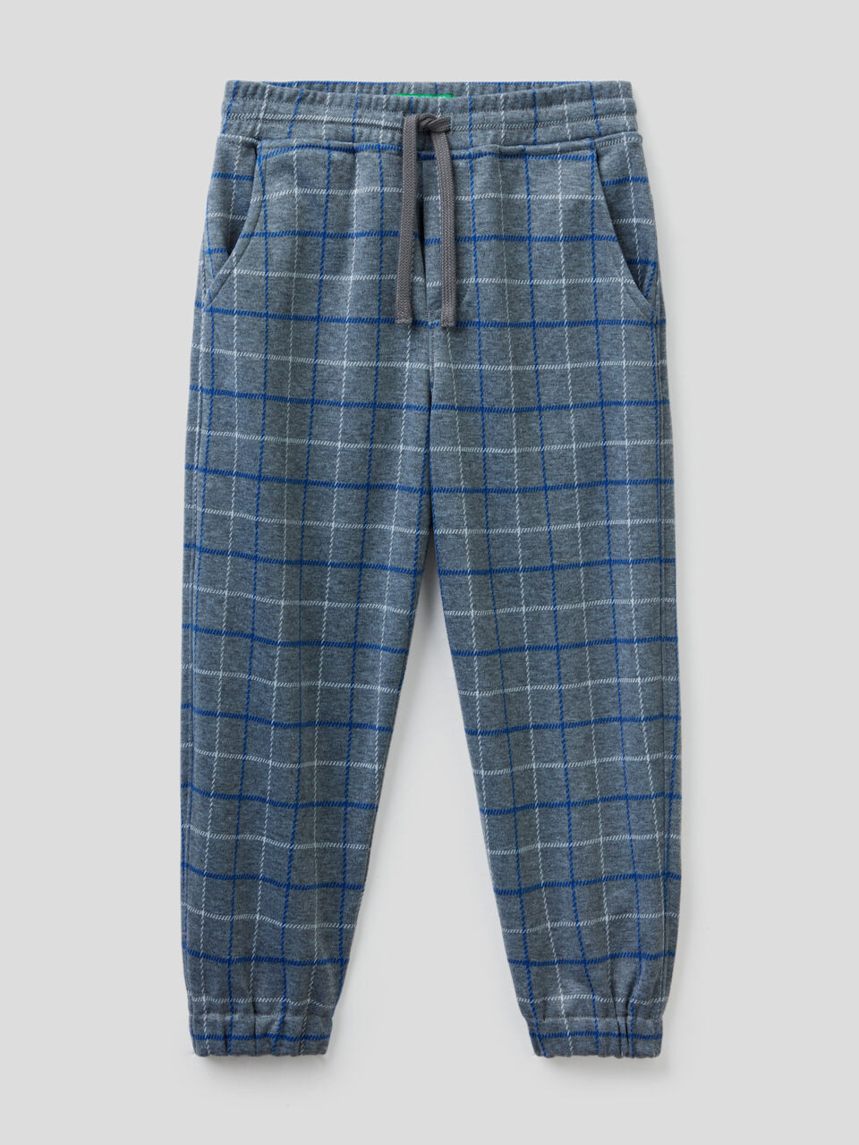 Check trousers with drawstring image number 1