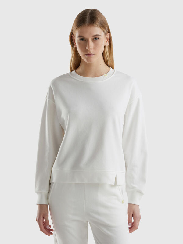 Pullover sweatshirt in cotton blend Women