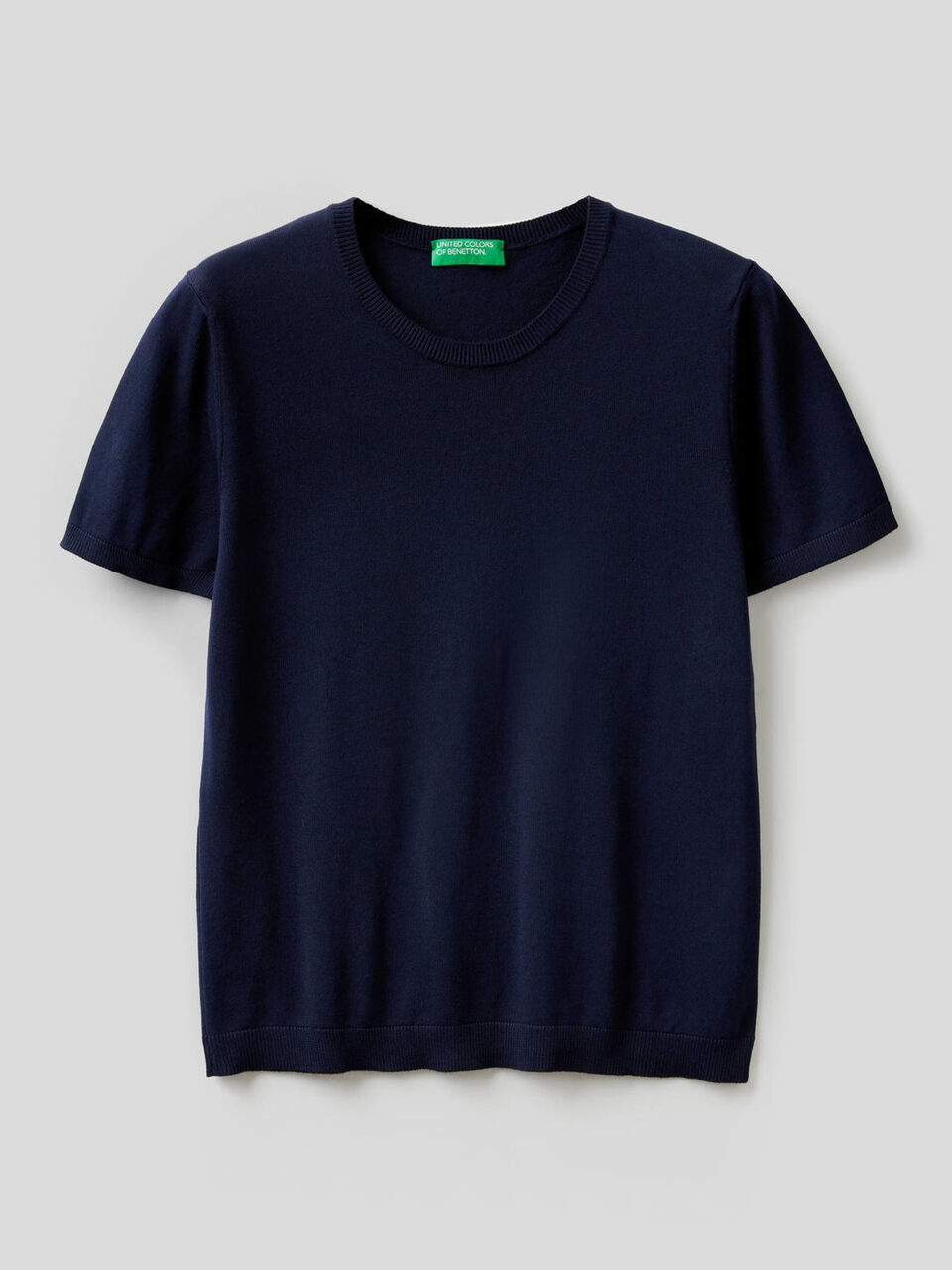Short sleeve sweater in cotton blend image number null