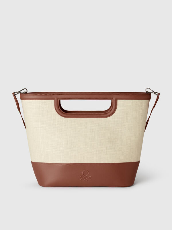 Large tote bag in raffia Women