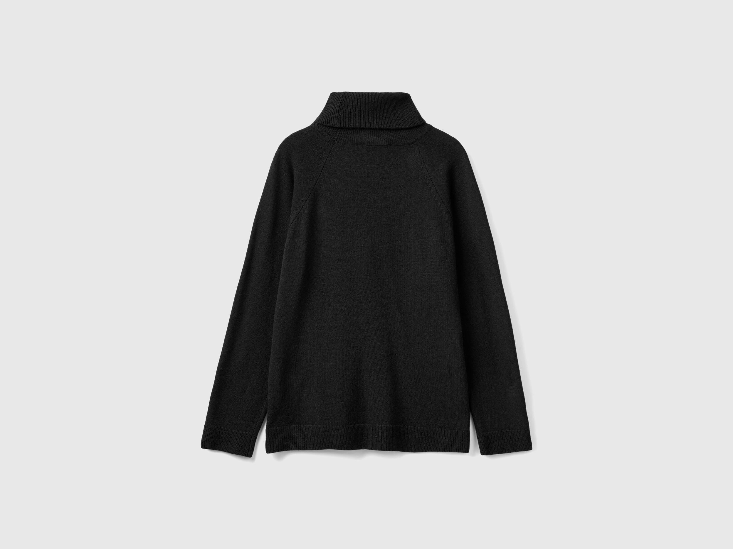 Womens black cheap turtleneck sweater