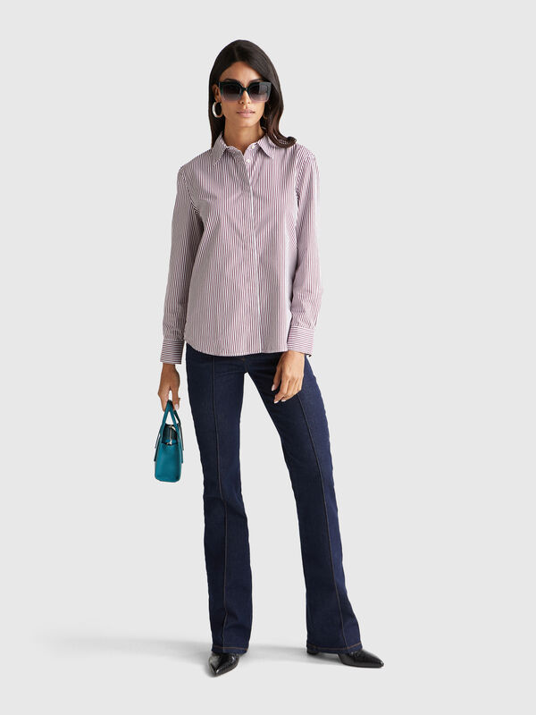 Shirt with vertical stripes Women