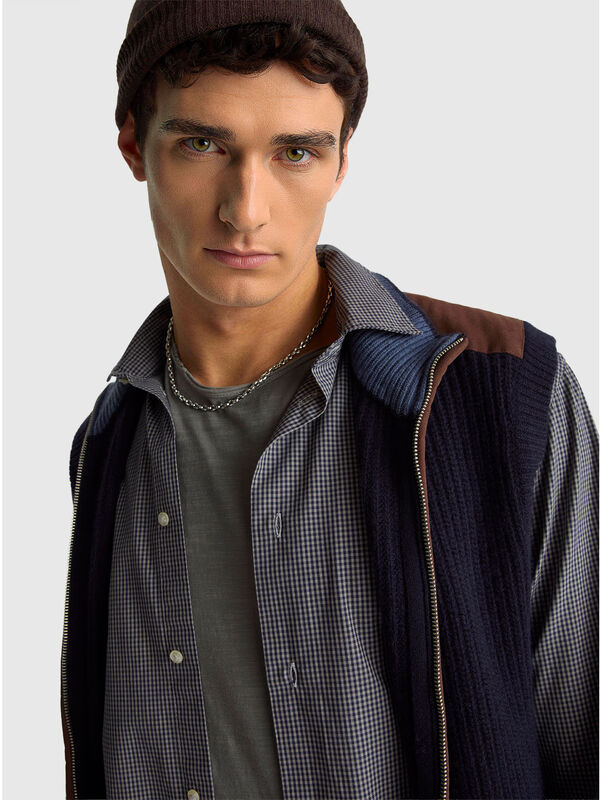 100% cotton check shirt Men