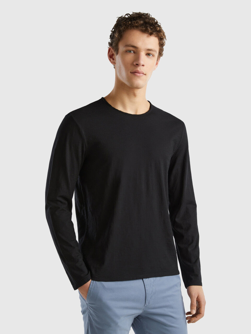 Long sleeve cotton shop t shirts mens