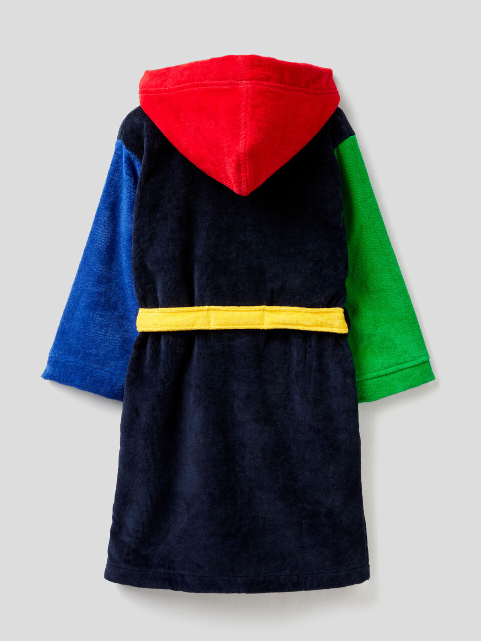 Color block robe in cotton image number 2