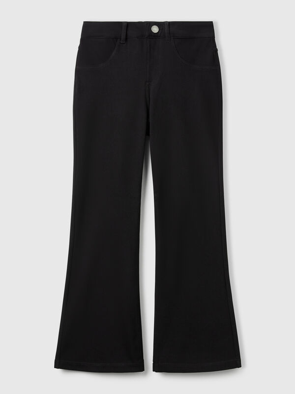 Flared trousers in stretch cotton Junior Girl
