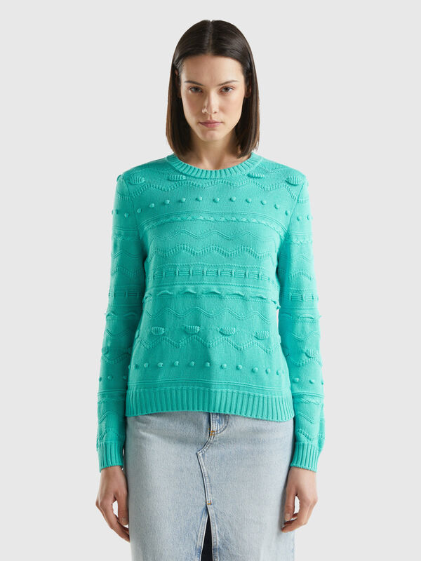 Aqua green knitted sweater Women