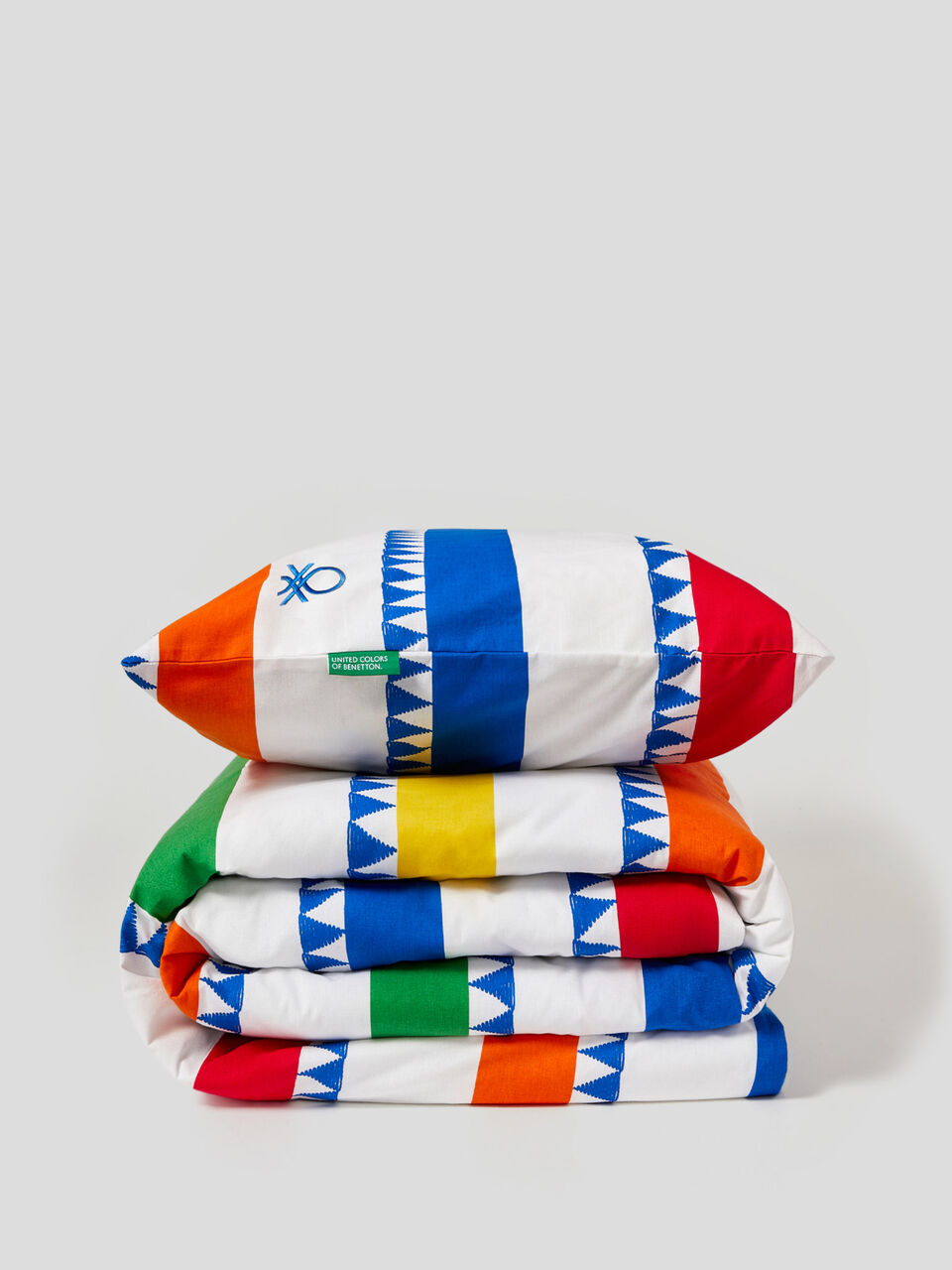 155x210 cm reversible duvet cover and a pillowcase image number 1