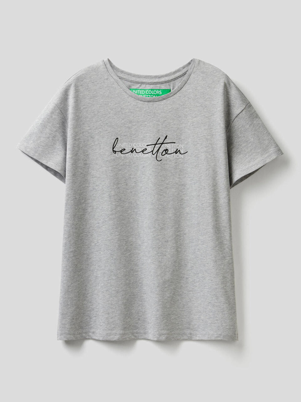 100% organic cotton t-shirt with logo print image number 1