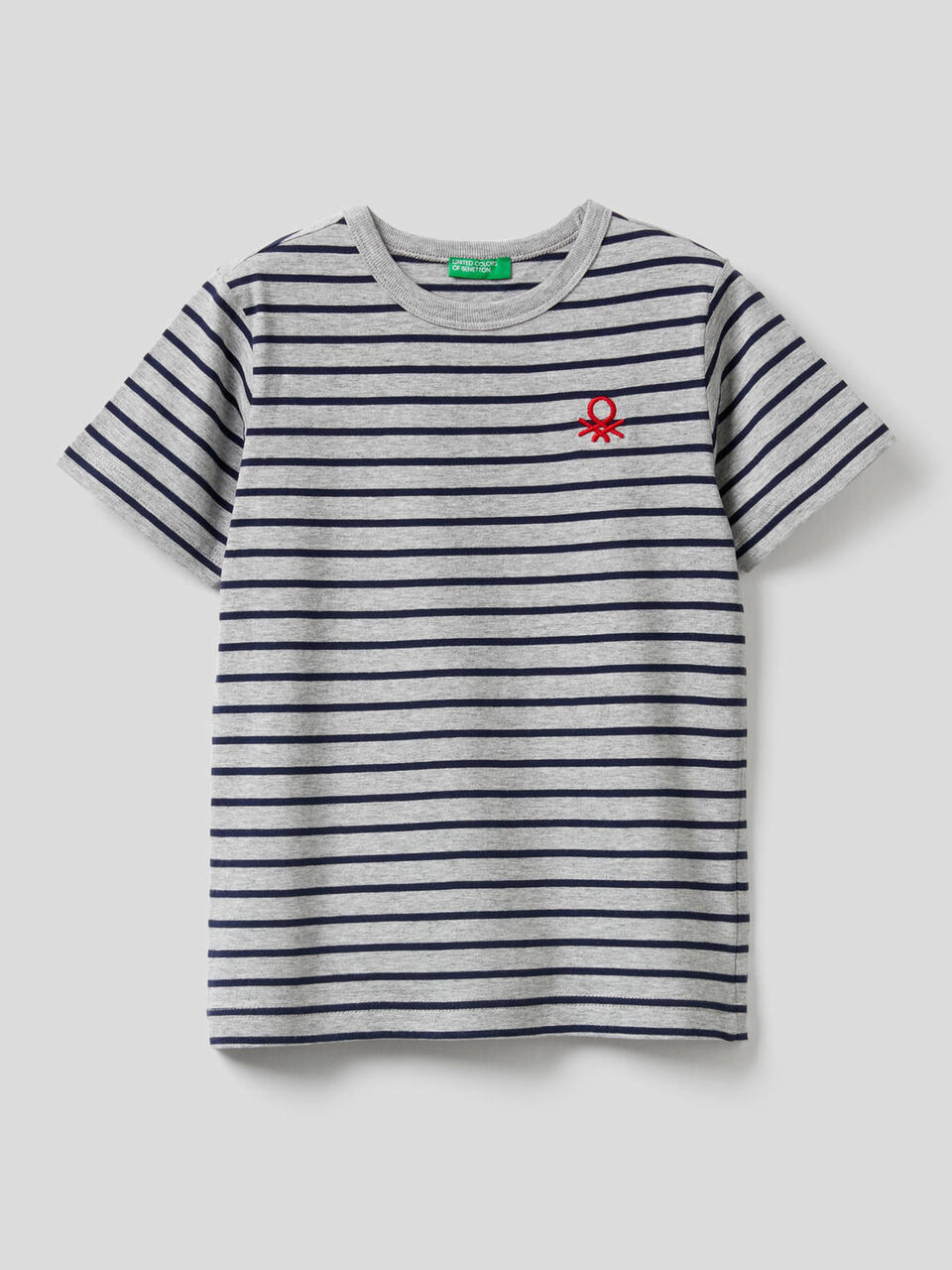 Striped t-shirt in 100% cotton image number null