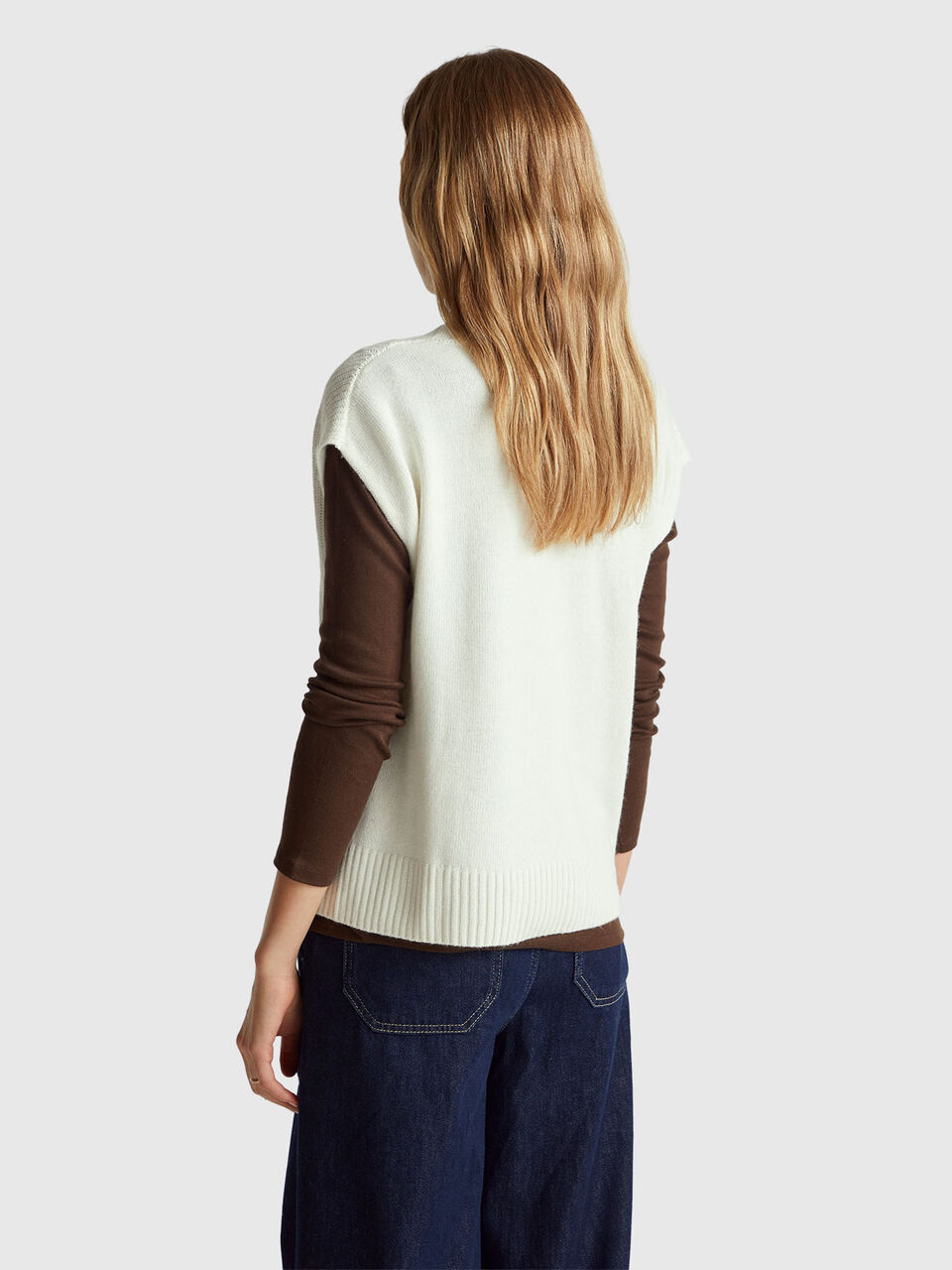 S/L V NECK SWEATER Women image number null