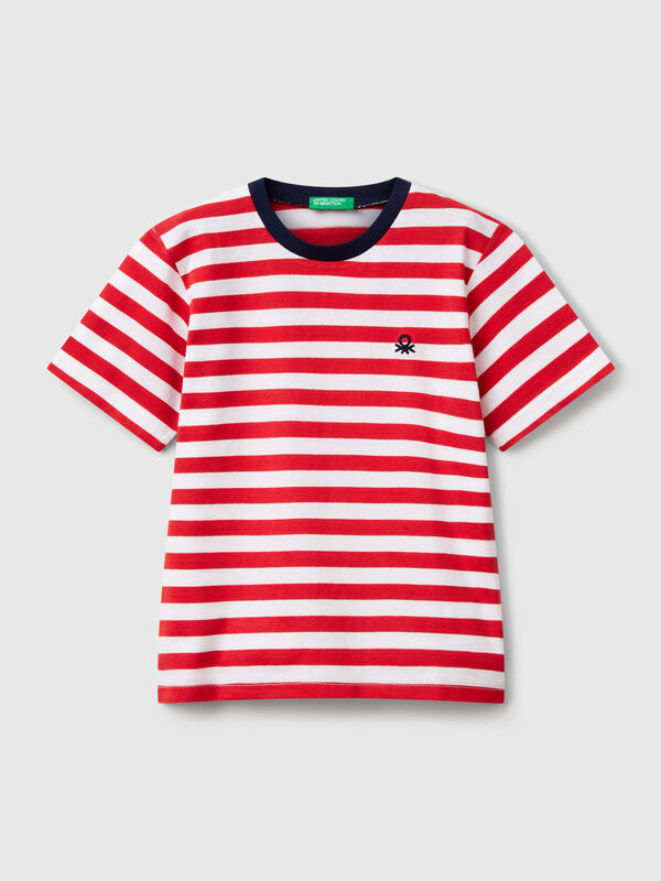 100% cotton striped t-shirt Junior Boy