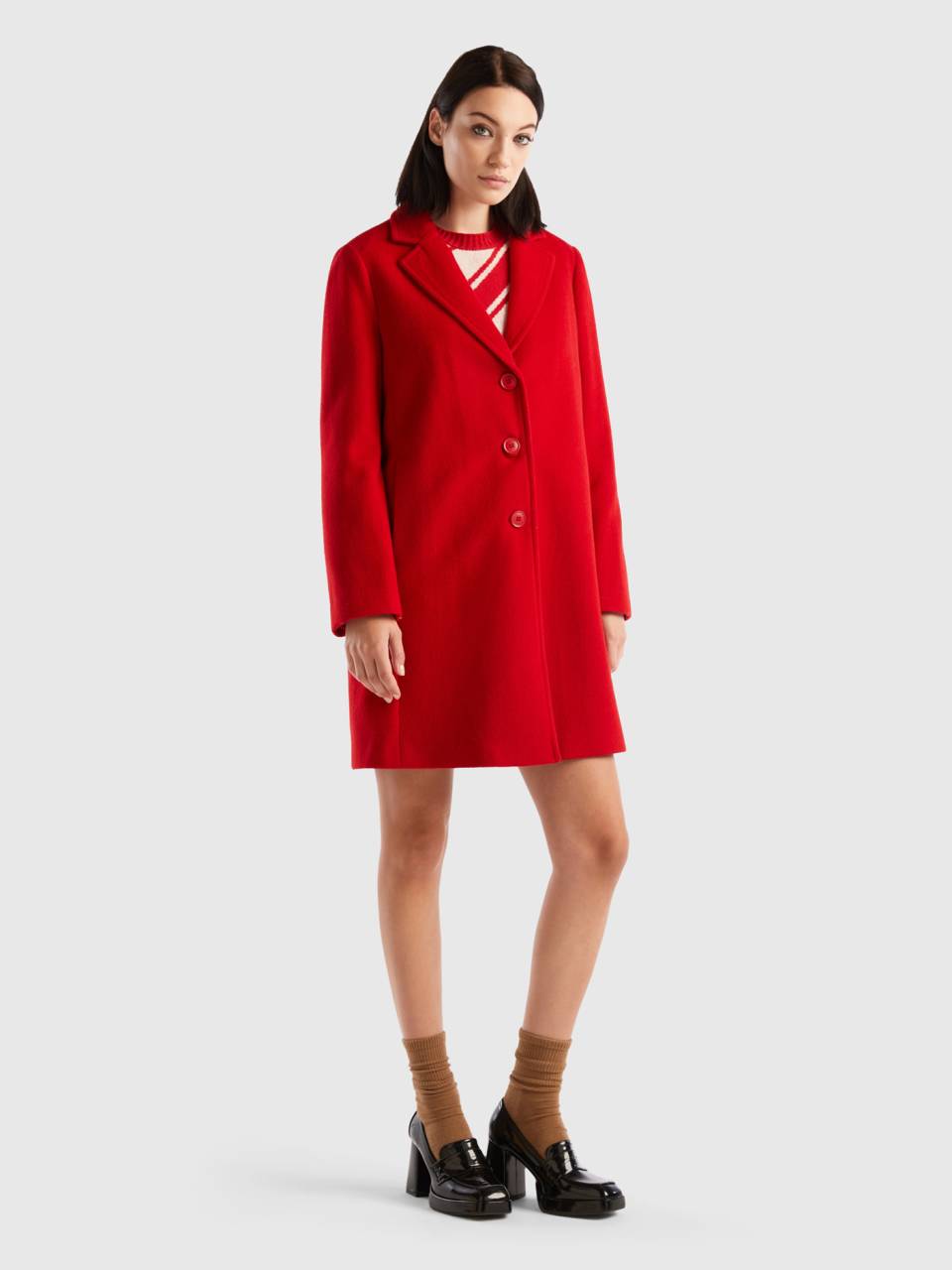 Benetton wool coat outlet